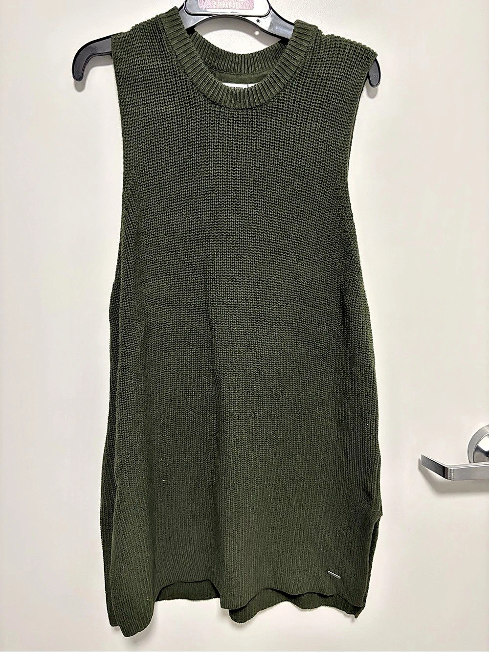 Knit Sweater Vest in Green